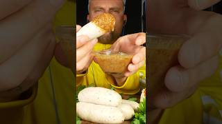 Authentic German Weisswurst from Bavaria 🇩🇪 asmreating germanfood [upl. by Emmott]