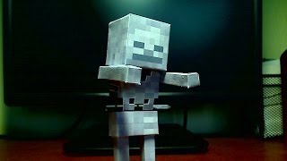 How to make a Minecraft Papercraft Skeleton [upl. by Ainoet]