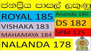 Popular school cut off marks 2022  ජනප්‍රිය පාසැල් ලකුණු මට්ටම් මෙන්න [upl. by Alby]