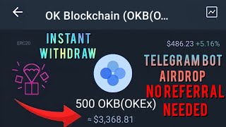 okex telegram bot airdrop  instant receive  FREE airdrop  TrustWallet receive proof [upl. by Azerila]