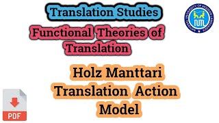 Functional theories of translation  Translational action model by Holz Mantari [upl. by Niltiak]