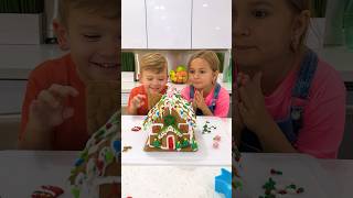 Kids learn how to decorate Gingerbread house  Fun story with uncle [upl. by Noelle233]