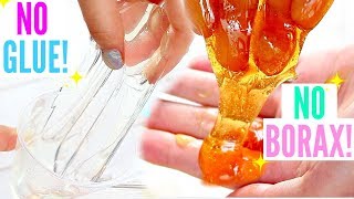 How to Make Slime WITHOUT Glue or Borax No Glue No Borax Clear Slime Recipes TESTED [upl. by Kcinimod]