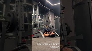 Leg press on smith machine  legs workout technique  easy workout workout gym [upl. by Acinoreb]