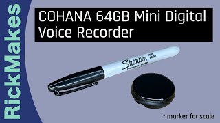 COHANA 64GB Mini Digital Voice Recorder [upl. by Rubbico]