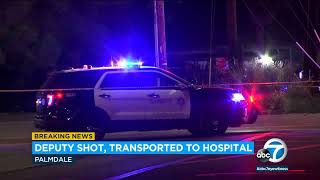 Los Angeles County sheriffs deputy shot in Palmdale sources say [upl. by Vedetta]