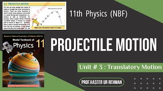 Projectile Motion  Physics Class 11 FBISE  NBF Book [upl. by Anav]