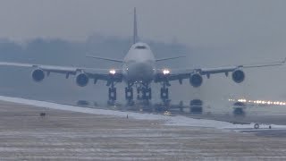 Airbus A380 Emirates and Boeing 747400 Thai Airways departure at Munich Airport [upl. by Eolc601]