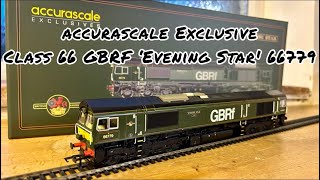 Accurascale Class 66 Exclusive GBRF Evening Star 66779 ACC2637  Look At [upl. by Swetlana541]