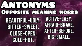 antonymsopposite meaning words [upl. by Chemesh]