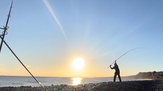 UK Sea Fishing in Devon Cooking a Burger on the Beach at Budleigh Salterton [upl. by Neeleuqcaj441]