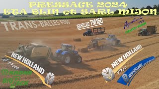 Pressage et ramassage paille 2024 Part 1 [upl. by Sokem]