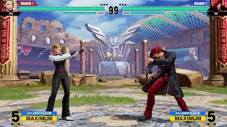 The King Of Fighters XV  King vs Iori Yagami KOF15 Hard AI KOFXV [upl. by Ahsrats]