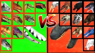 Dinosaur Tournament Random OLD TREX VS VREX VS Omega 09 VS SPINOSAURUS in ARBS [upl. by Selassie85]