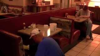 Restaurant Booth Seat Back Repair Fabric Reupholstery Time Lapse at Steer Inn Mannford Oklahoma [upl. by Downes]