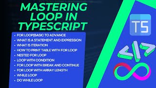 Mastering Loop in Typescript For loops while Loop  Do while Loop [upl. by Nitneuq]