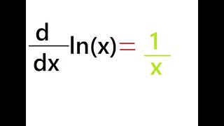 Derivative of lnx equals 1x [upl. by Pammie739]