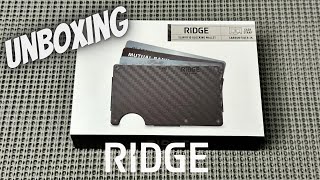 UNBOXING  Ridge Wallet Carbon Fiber 3K EDC Wallet [upl. by Nassi]