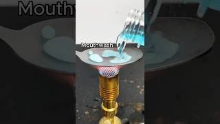 Mouthwash vs fire spoon 😱 experiment youtubeshorts amazing [upl. by Innig]