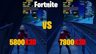 5800X3D VS 7800X3D  Fortnite Performance Mode  Chapter 5 [upl. by Gilbertson]