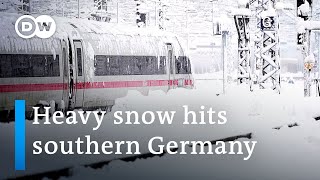 Snow causes serious disruptions on major roads in Germany and neighboring countries  DW News [upl. by Naugan]