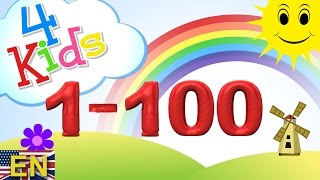 Numbers counting 1100 Learning Video for children Counting one to onehundred english [upl. by Ejroj543]