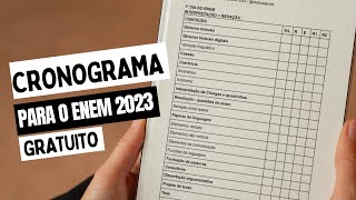 CRONOGRAMA GRATUITO PARA O ENEM 2023 [upl. by Karalee]