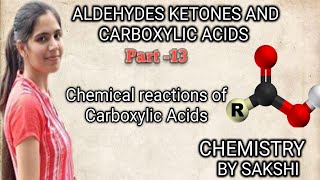 ALDEHYDES KETONES AND CARBOXYLIC ACIDS part 13Class12Chemistry [upl. by Zoe]