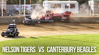 Nelson Tigers vs Canterbury Beagles Superstock Teams Race [upl. by Eki792]