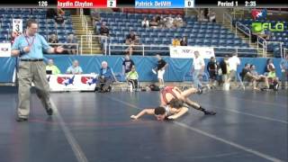 Junior 126  Jaydin Clayton Missouri vs Patrick DeWitt Pennsylvania [upl. by Pillow]