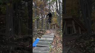 AFrame drop at Spring Mountain in Schwenksville PA mtb jump drop gopromtb [upl. by Lenej]