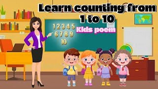 Counting poem from 1 to 10  for kids learning  Hinas Army [upl. by Buyers]