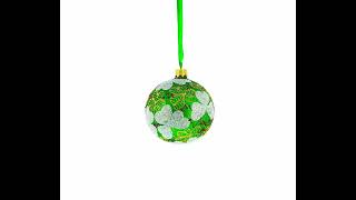 Enchanting 1902 Clover Leaf Royal Egg Green  Blown Glass Christmas Ornament 325 Inches KK072980 [upl. by Gaspar]