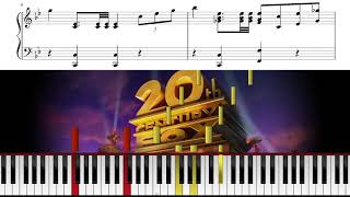 20th Century Fox Theme  Beginner Piano Tutorial  Easy Piano [upl. by Acirem834]