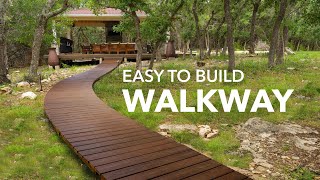 Easy DIY Wooden Walkway  Path To My Outdoor Kitchen  Part 10 [upl. by Suirauqed]