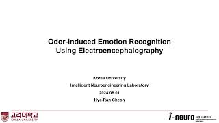 저널미팅 OdorInduced Emotion Recognition Using Electroencephalography [upl. by Mourant]