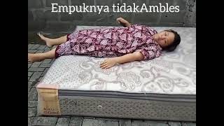 Review Kasur Spring Bed New Central Single Pillow Top  unbox [upl. by Nirahs232]