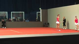 Anastasia Pivovarova service game vs Dinah Pfizenmaier  Porsche Tennis Grand Prix 2012 [upl. by Apgar]