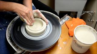 How to Drop the Middle and Open Clay on the Potters Wheel [upl. by Somisareg119]