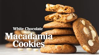 Super Easy Homemade White Chocolate Macadamia Cookies [upl. by Jourdain653]