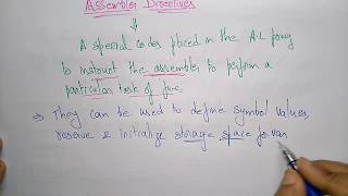 Assembler directives  8086  part12 [upl. by Ulah]