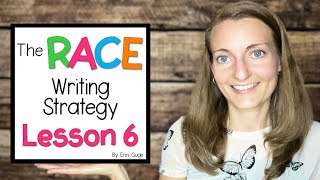 RACE Writing Strategy Lesson 6 Write R A and C [upl. by Wolfram177]