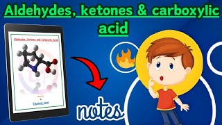 Aldehyde ketone and carboxylic acids Class 12th Chemistry ch8 Best NOTES  Edustudypoint [upl. by Hafinah319]