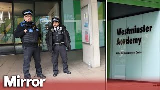 Man arrested following suspected acid attack outside school [upl. by Omissam729]