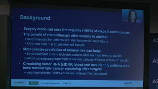 Circulating tumour DNA analysis can help identify the need for adjuvant CT in stage II colon cancer [upl. by Airam426]