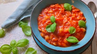 Schnelle Tomatensuppe mit Muschelnudeln [upl. by Bouton]