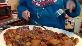 slow cooker recipe pot roast part 3 awesome finished with seasparkle [upl. by Willey]