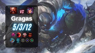 GRAGAS JUNGLE vs LILLIA  EUW LoL Challenger Patch 142 [upl. by Kopaz]