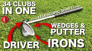 Golfing with one adjustable club 34 clubs in 1 [upl. by Yrtsed397]