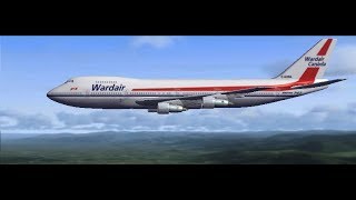 FSX Wardair Boeing 747200 Toronto Pearson to Leeds Bradford [upl. by Anaeda207]